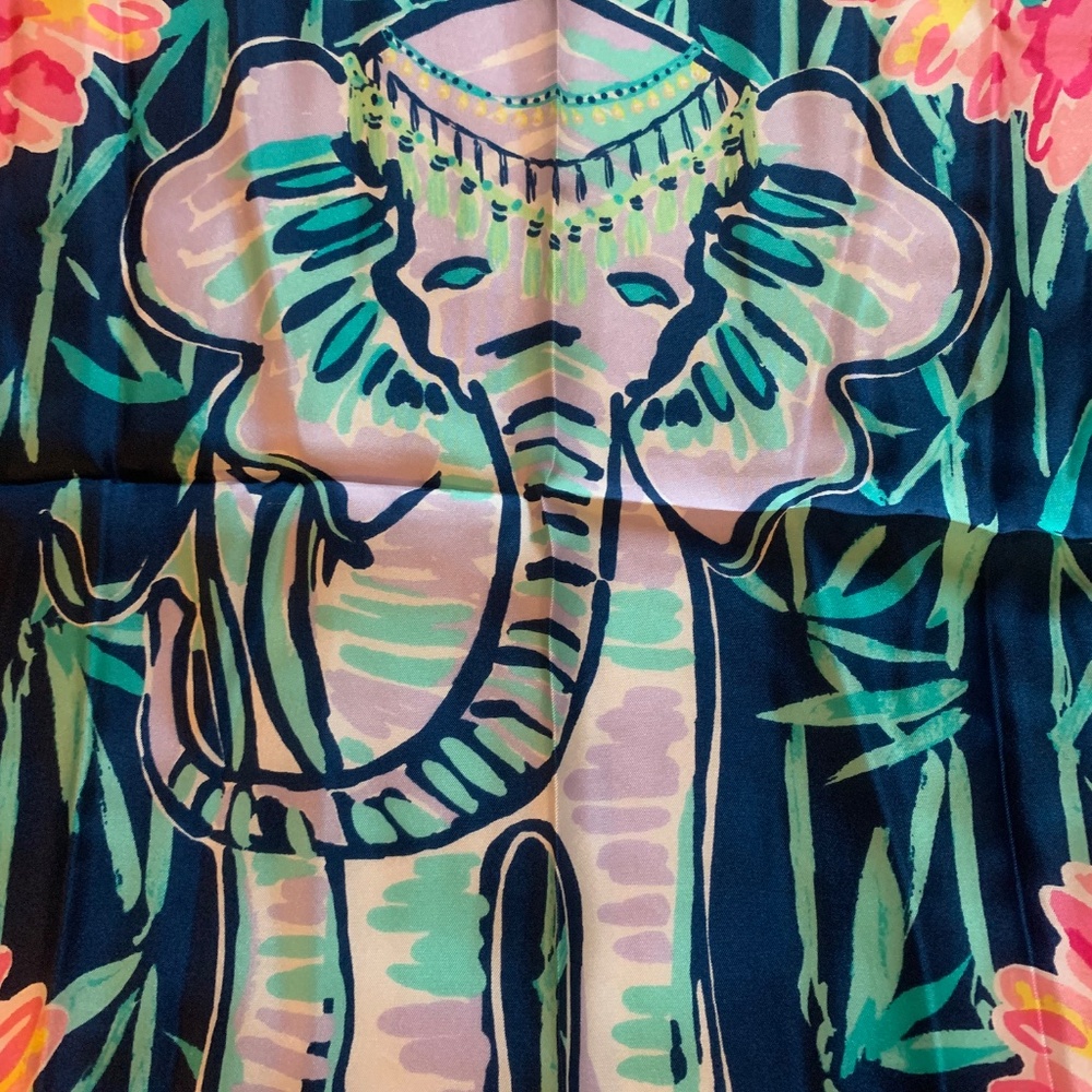 Lilly Pulitzer Silk Elephant scarf - Picture 3 of 4